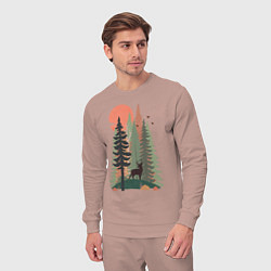 Костюм хлопковый мужской Forest Adventure, цвет: пыльно-розовый — фото 2
