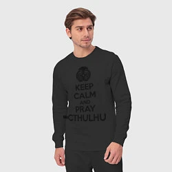 Костюм хлопковый мужской Keep Calm & Pray Cthulhu, цвет: черный — фото 2