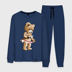 Костюм хлопковый мужской Nasty Bear, цвет: тёмно-синий