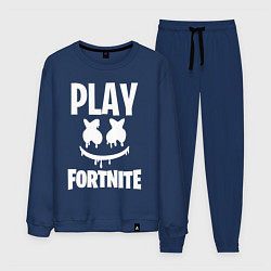 Костюм хлопковый мужской Marshmello: Play Fortnite, цвет: тёмно-синий