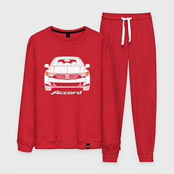 Костюм хлопковый мужской Honda Accord 8, цвет: красный