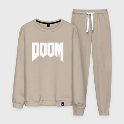 Костюм хлопковый мужской DOOM, цвет: миндальный