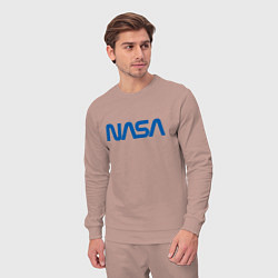 Костюм хлопковый мужской NASA, цвет: пыльно-розовый — фото 2