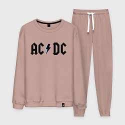 Костюм хлопковый мужской AC/DC, цвет: пыльно-розовый