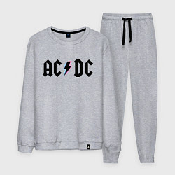 Костюм хлопковый мужской AC/DC, цвет: меланж