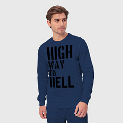 Костюм хлопковый мужской High way to hell, цвет: тёмно-синий — фото 2