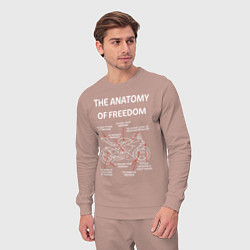 Костюм хлопковый мужской The Anatomy of Freedom, цвет: пыльно-розовый — фото 2