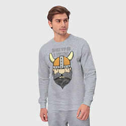 Костюм хлопковый мужской Born to be a Viking, цвет: меланж — фото 2