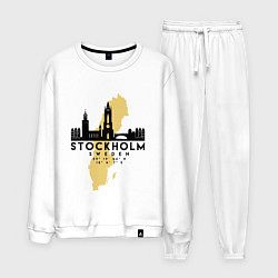 Костюм хлопковый мужской Stockholm, цвет: белый
