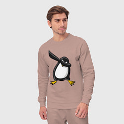 Костюм хлопковый мужской DAB Pinguin, цвет: пыльно-розовый — фото 2