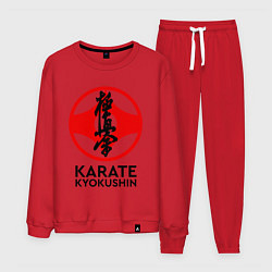 Костюм хлопковый мужской Karate Kyokushin, цвет: красный