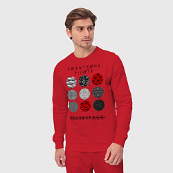 Костюм хлопковый мужской TOP: Blurryface, цвет: красный — фото 2