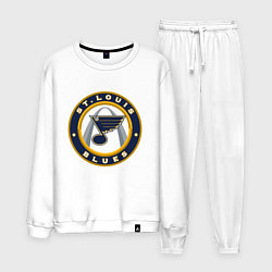 Костюм хлопковый мужской St Louis Blues, цвет: белый