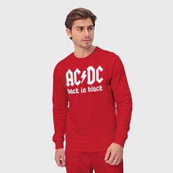 Костюм хлопковый мужской ACDC BACK IN BLACK, цвет: красный — фото 2