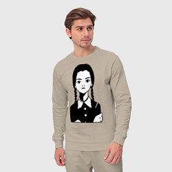 Костюм хлопковый мужской Wednesday Addams, цвет: миндальный — фото 2