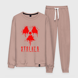 Костюм хлопковый мужской S T A L K E R 2, цвет: пыльно-розовый