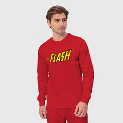 Костюм хлопковый мужской The Flash, цвет: красный — фото 2
