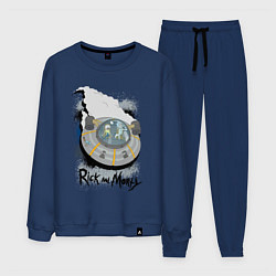 Костюм хлопковый мужской Rick & Morty Ship, цвет: тёмно-синий