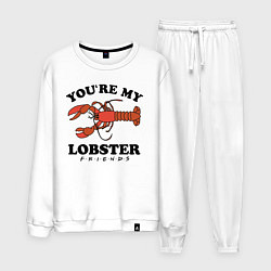 Костюм хлопковый мужской Youre my Lobster, цвет: белый