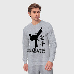 Костюм хлопковый мужской Karate craftsmanship, цвет: меланж — фото 2