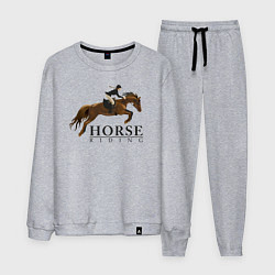 Костюм хлопковый мужской HORSE RIDING, цвет: меланж