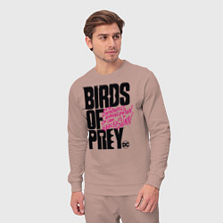 Костюм хлопковый мужской Birds of Prey logo, цвет: пыльно-розовый — фото 2