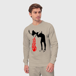 Костюм хлопковый мужской Banksy, цвет: миндальный — фото 2