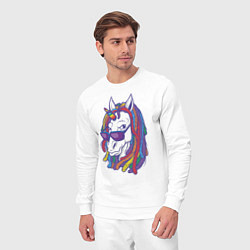 Костюм хлопковый мужской Rasta Unicorn, цвет: белый — фото 2