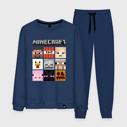 Костюм хлопковый мужской MINECRAFT, цвет: тёмно-синий