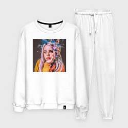 Костюм хлопковый мужской Billie Eilish, цвет: белый