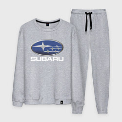 Костюм хлопковый мужской SUBARU, цвет: меланж