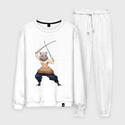 Костюм хлопковый мужской KIMETSU NO YAIBA, цвет: белый
