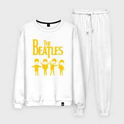 Костюм хлопковый мужской Beatles, цвет: белый