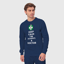 Костюм хлопковый мужской Keep calm I??m a doctor, цвет: тёмно-синий — фото 2