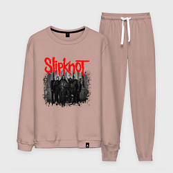 Костюм хлопковый мужской SLIPKNOT, цвет: пыльно-розовый