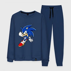 Костюм хлопковый мужской Sonic, цвет: тёмно-синий
