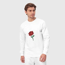 Костюм хлопковый мужской PAYTON MOORMEIER Роза, цвет: белый — фото 2