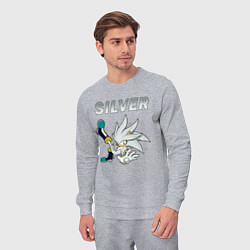Костюм хлопковый мужской SONIC Silver, цвет: меланж — фото 2