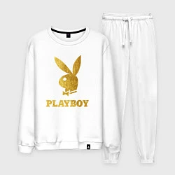 Костюм хлопковый мужской PLAYBOY GOLD, цвет: белый