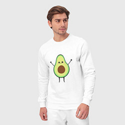 Костюм хлопковый мужской Милый авокадо, цвет: белый — фото 2