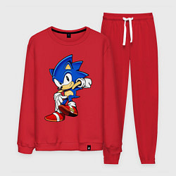 Костюм хлопковый мужской SONIC, цвет: красный