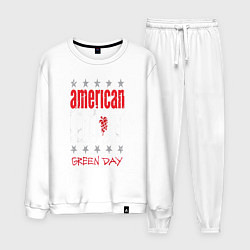 Костюм хлопковый мужской Green Day, цвет: белый