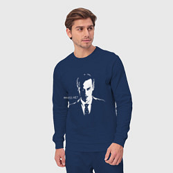 Костюм хлопковый мужской Moriarty: Miss me?, цвет: тёмно-синий — фото 2