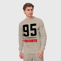 Костюм хлопковый мужской 95 Chechnya, цвет: миндальный — фото 2