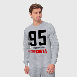 Костюм хлопковый мужской 95 Chechnya, цвет: меланж — фото 2