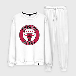 Костюм хлопковый мужской CHICAGO BULLS, цвет: белый