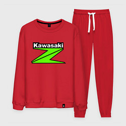 Костюм хлопковый мужской KAWASAKI Z, цвет: красный