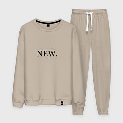 Костюм хлопковый мужской NEW, цвет: миндальный