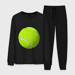 Костюм хлопковый мужской Теннис, цвет: черный