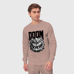 Костюм хлопковый мужской КАКОДЕМОН DOOM Z, цвет: пыльно-розовый — фото 2